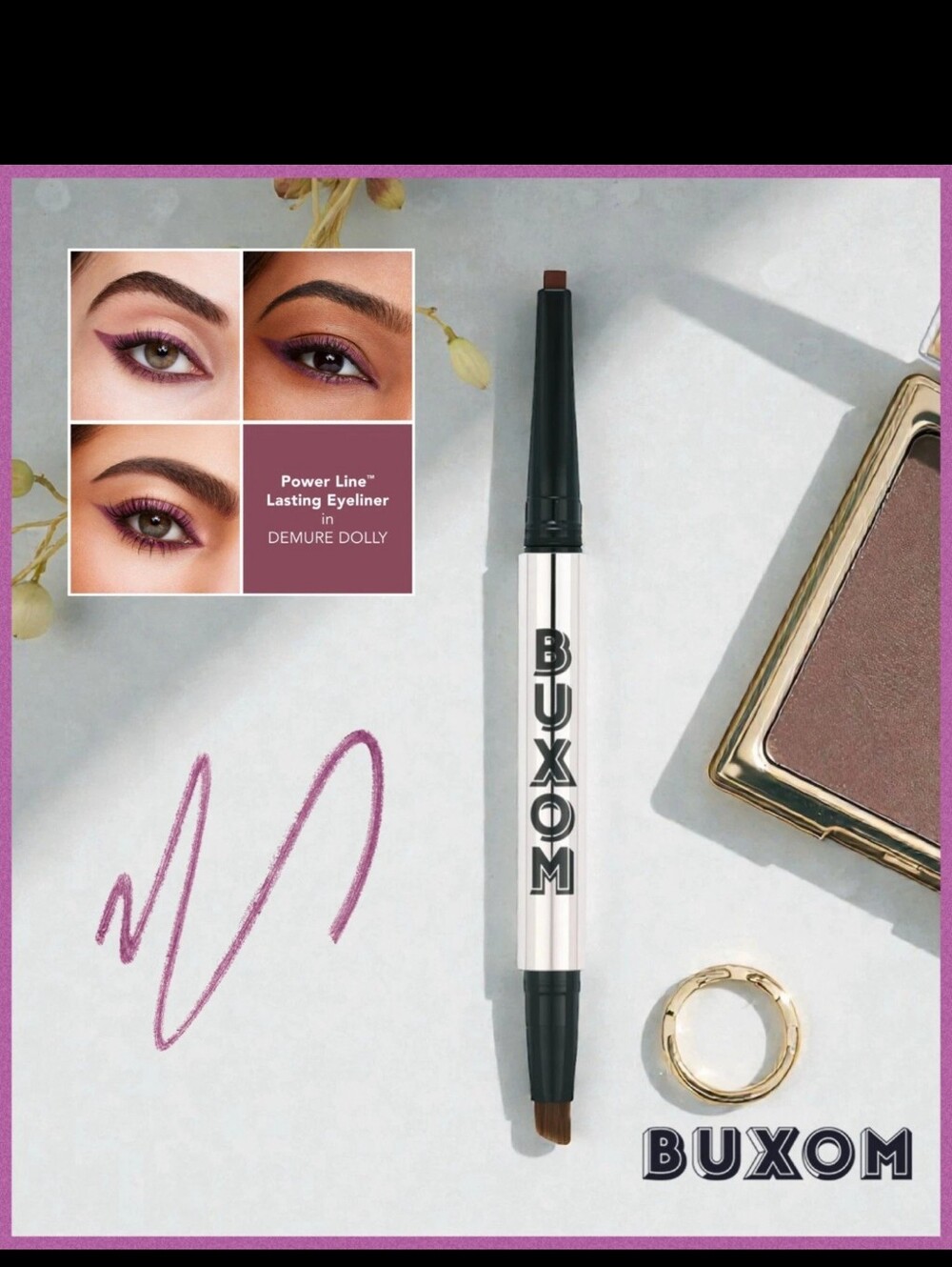 Buxom Power Line Long-Wear Eyeliner In Demure Dolly NIB